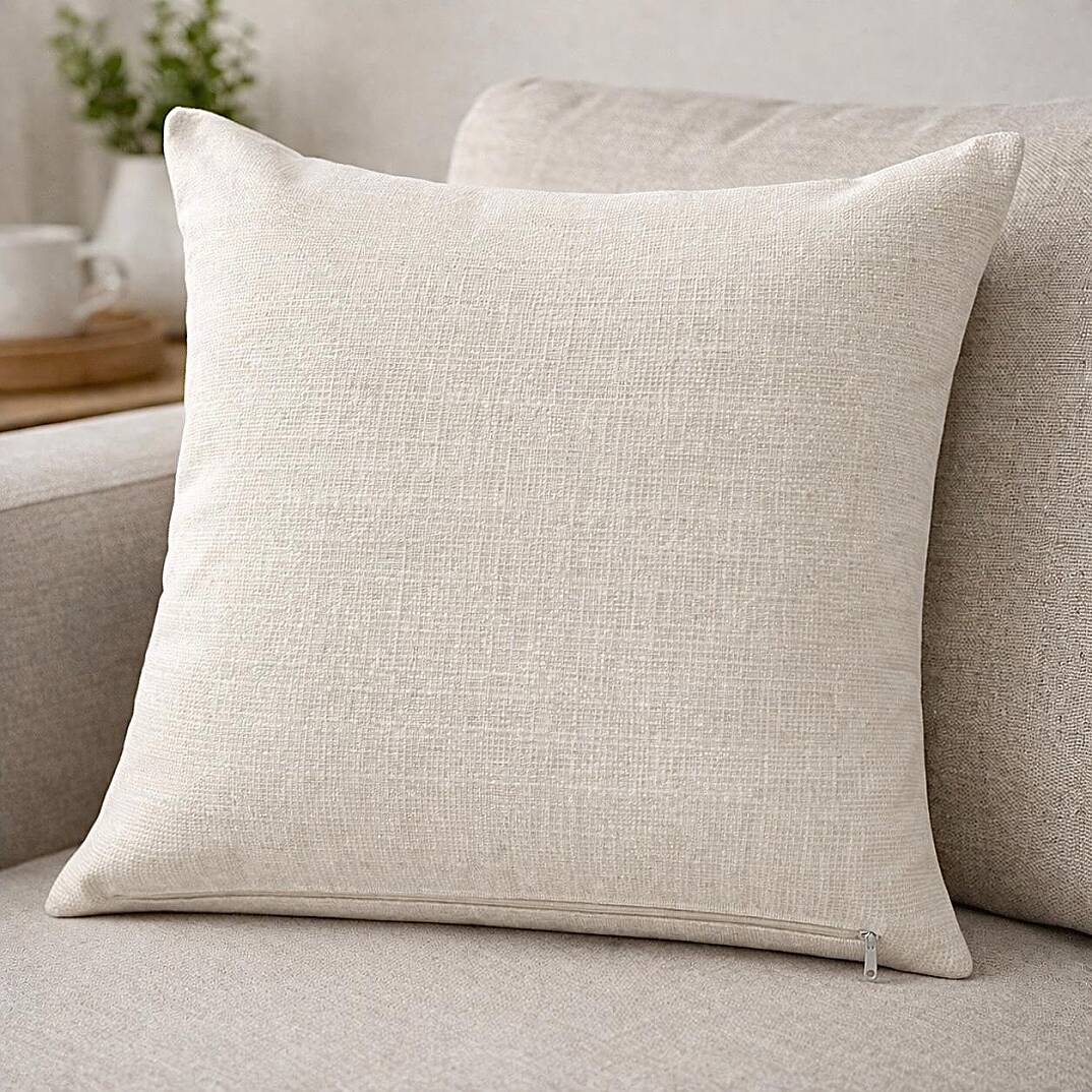 Krem Keten Kırlent Kılıfı Dekoratif Kırlent 40*40 cm - 1