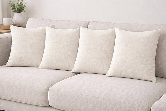 Krem Keten Kırlent Kılıfı Dekoratif Kırlent 40*40 cm - 2