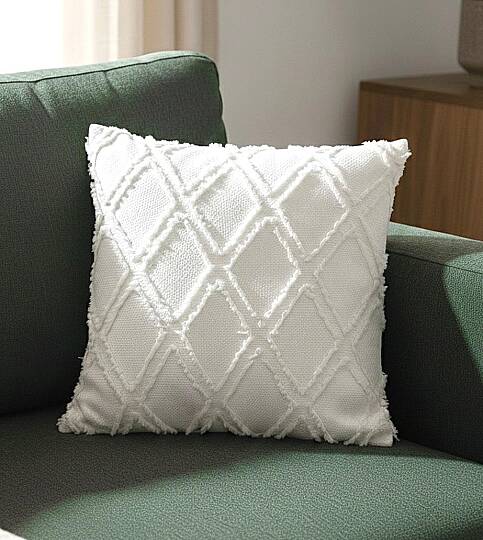 Ekru Şönil Kırlent Kılıfı Dekoratif Kırlent 40*40 cm - 2