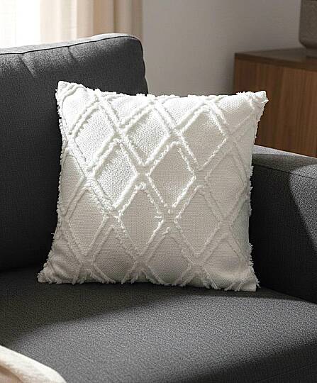 Ekru Şönil Kırlent Kılıfı Dekoratif Kırlent 40*40 cm - 3